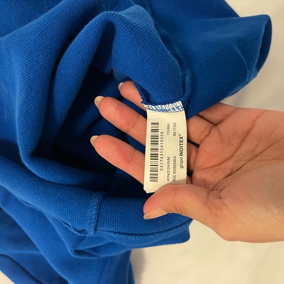 Zara cobalt blue ruched mini dress size medium - Picture 4 of 6